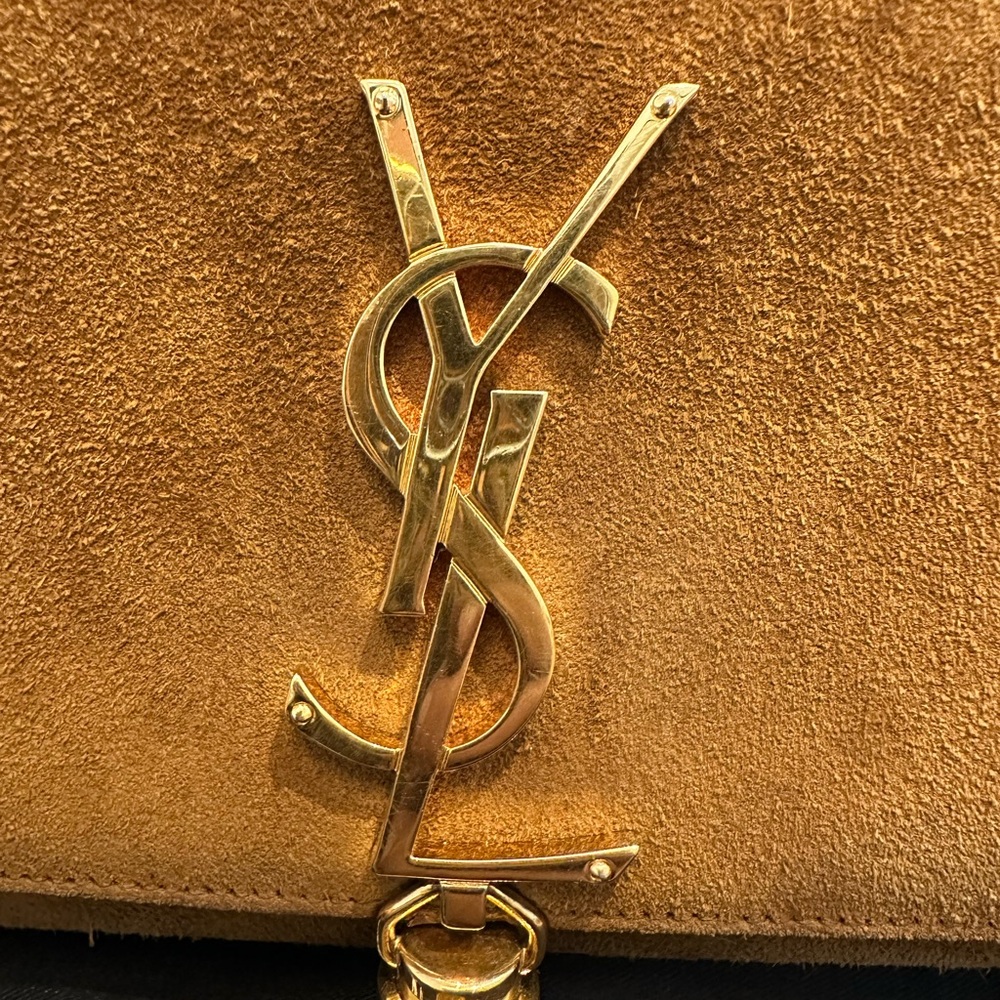 Saint Laurent Brown Suede Small Kate Tassel Crossbody Bag - Picture 5 of 16